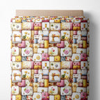 Vintage Sewing Notions Patchwork Cotton Fabric Panel 61 x 36.6 Inches, Buttons by FabricsTown