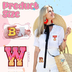 WILLBOND 52 Pcs Donut Alphabet Patches 2.8 Inch Self Adhesive Letter Patches - Image 4