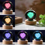 3D Rose Crystals Ball 60mm - Image 6