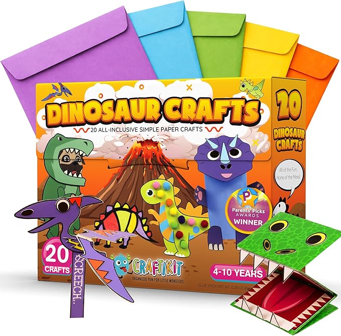 Craftikit® 20 Award-Winning Dinosaur Crafts by CraftiKit