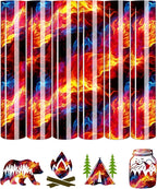 Tintnut Orange Blue Flame Heat Transfer Vinyl, stretch washable, suitable by Tintnut
