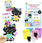 VKPI 4 Pieces Cats Foam Art Crafts Gift Kit, Creative Make Your Own Kittens by VKPI