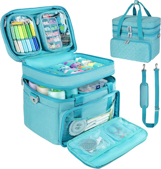Sewing Accessories Organizer Bag, Double Layer Sewing Storage Bag by Unknown