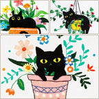 Nuberlic 3 Sets Cute Cat Embroidery Kit - Image 5