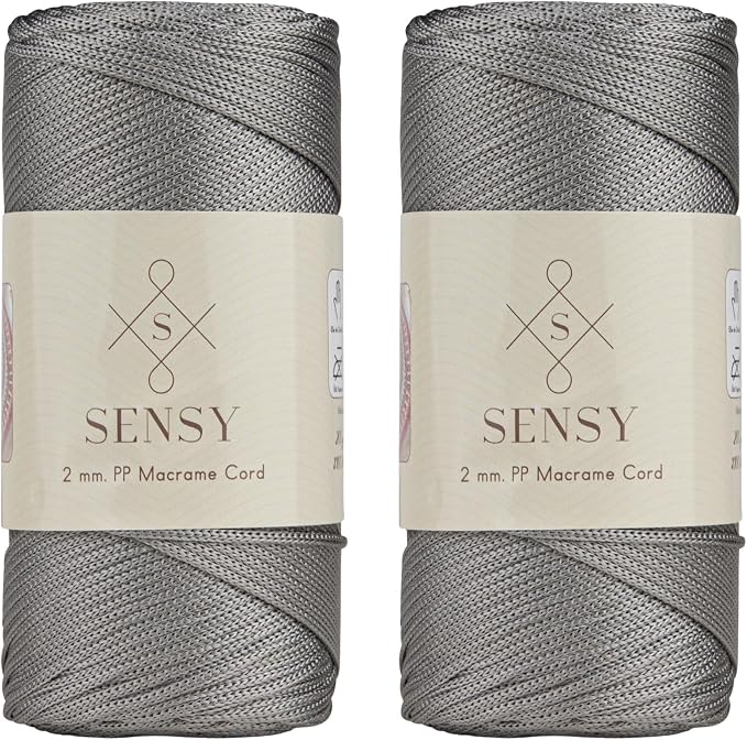 Sensy Premium 2 Pack of 2mm 251 Yards Polyester Rope 100% Polypropylene Cord by SSENSY
