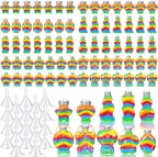 Bokon 100 Pcs Plastic Sand Art Bottles Bulk Sand Art Containers by Bokon