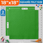 IONTACH 18" X 18" Soft Felt Sheets 1.6mm Thick | Acrylic Felt Fabric Sheets - Image 2