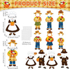gisgfim 80Pcs Fall Scarecrow Cutouts Fall Thanksgiving Decorations Bulletin - Image 2