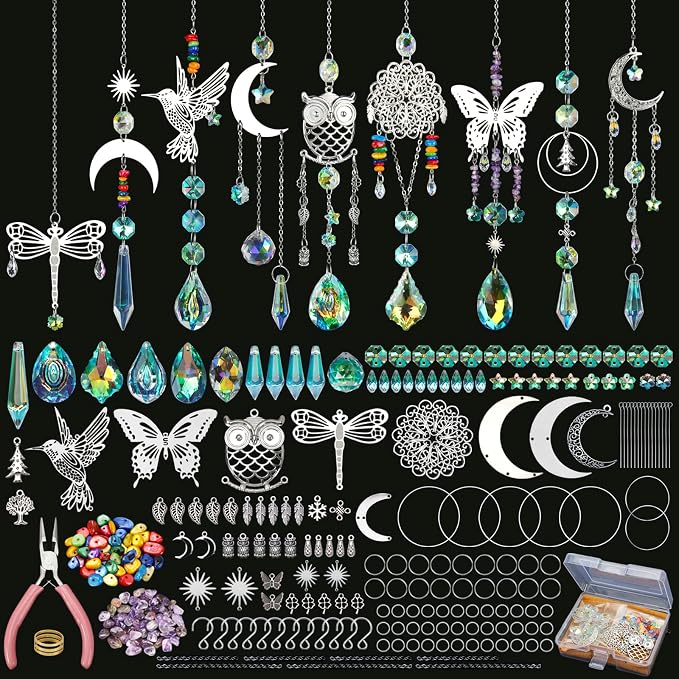 DIY Suncatcher Kit 460pcs Sun Catchers Supplies Arts and Crafts by Worgree