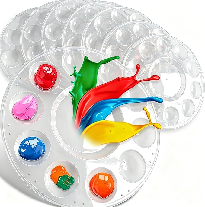 8Pcs Clear Paint Pallet, Paint Palette, Paint Trays by Hulameda