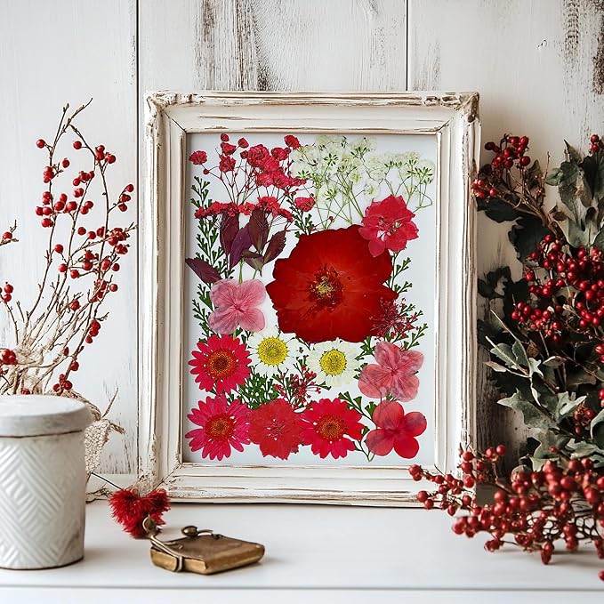 85Pcs Pressed Flowers for Crafts, Real Dried Flowers for Crafts Dried Pressed - Image 8