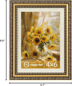 HappyHapi 4x6 Picture Frame Gold, Vintage Frames, 1 Pack | Vintage Picture - Image 8