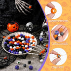 Qunclay 200 Pcs Colorful Wood Beads Holiday Themed 16 mm Multi Colored Wooden - Image 3