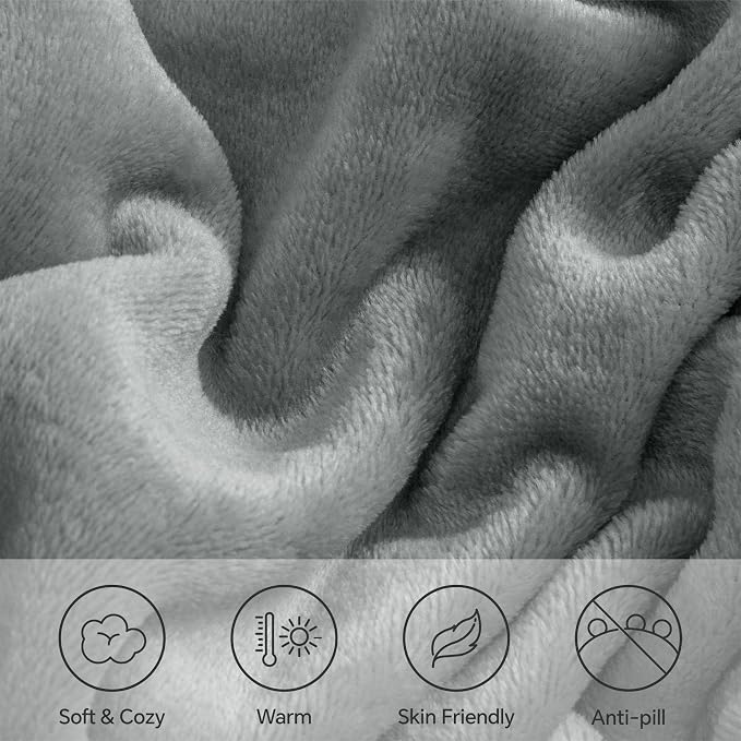 BEDELITE Flannel Sheets King Size Grey - Image 5