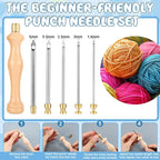 Riceshoot 48 Pcs Punch Needle Kit Adjustable Embroidery Tool Set - Image 4