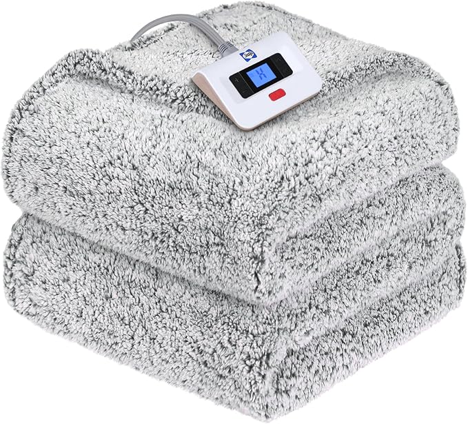 Sealy Electric Blanket Full Size, Soft Sherpa Heated Blanket Single Control by Sealy