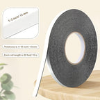 Tatuo 2 Rolls Double Sided Foam Tape 1/2 Inch by 50 Feet Black PE Foam Tape - Image 3