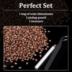 5000pcs 2mm Resin Rhinestones Bulk, Champagne Flatback Round Jelly Rhinestones - Image 6