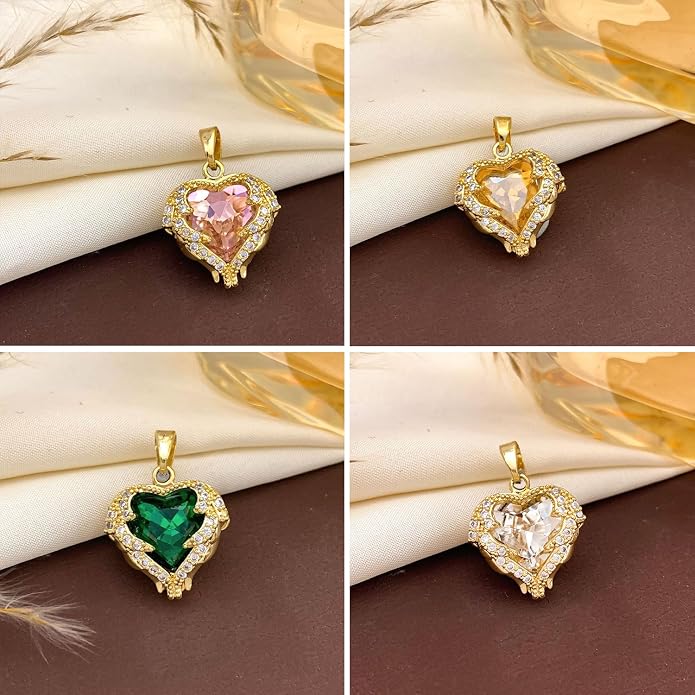7Pcs Exquisite CZ Charms for Jewelry Making, Cubic Zirconia Gemstone, Prong - Image 8