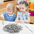 Augshy 700Pcs Silver Large Alphabet Letter Beads - Image 6