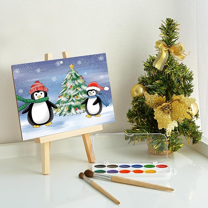 COCHIE 10 Pieces Large Christmas Unfinished Wood Crafts to Paint - Image 8