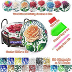 Axquilono 8 Pcs Rose Diamond Art Coasters Kit - Image 2