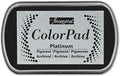 Jacquard ColorPad Archival Pigment Ink Stamp Pads- Metallic Platinum by Jacquard