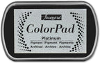 Jacquard ColorPad Archival Pigment Ink Stamp Pads- Metallic Platinum by Jacquard