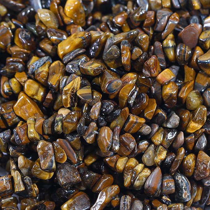 260pcs Natural Tiger Eye Crystal Beads Chips 5mm to 8mm Irregular Gemstone Beads - Image 3