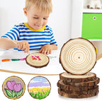 FSWCCK 10 PCS Unfinished Wood Slices - Image 4