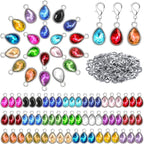 Inbagi 160 Pcs Crystal Birthstone Charms Beads Pendants and Lobster Claw Clasp by Inbagi