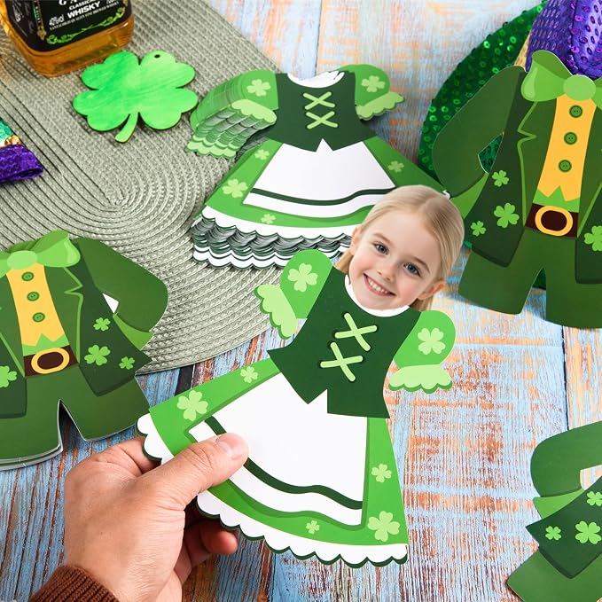 FOBSME 100 Pcs St. Patrick's Day Leprechaun Cutouts 5.91 Inch St. Patrick's Day - Image 4