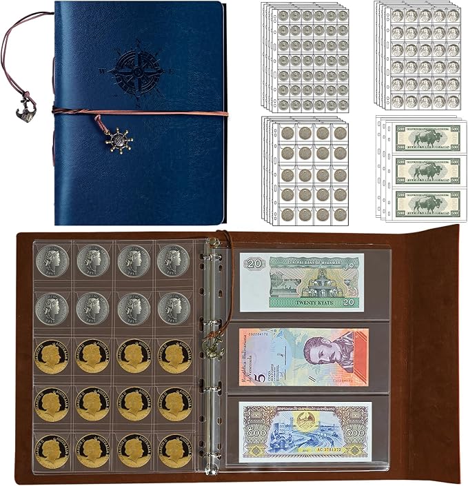 Coin Collection Book Holder for Collectors, 428 Pockets Coin Collection by Thankyouformakingourdesignsyourstory