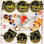 100 Pcs Construction 3rd Party Plates and Napkins Set 3 Years Old Birthday - Image 7