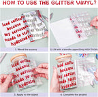 VINYL FROG Shimmer Adhesive Vinyl 12"x60" Red Glitter Craft Permanent Vinyl - Image 3
