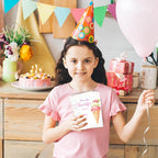 Ice Cream Birthday Invitations, 25 Double-Sided Invitation Cards - Image 7