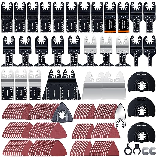 CONNOO 158 Pack Oscillating Saw Blades, Oscillating Tool Blades by CONNOO