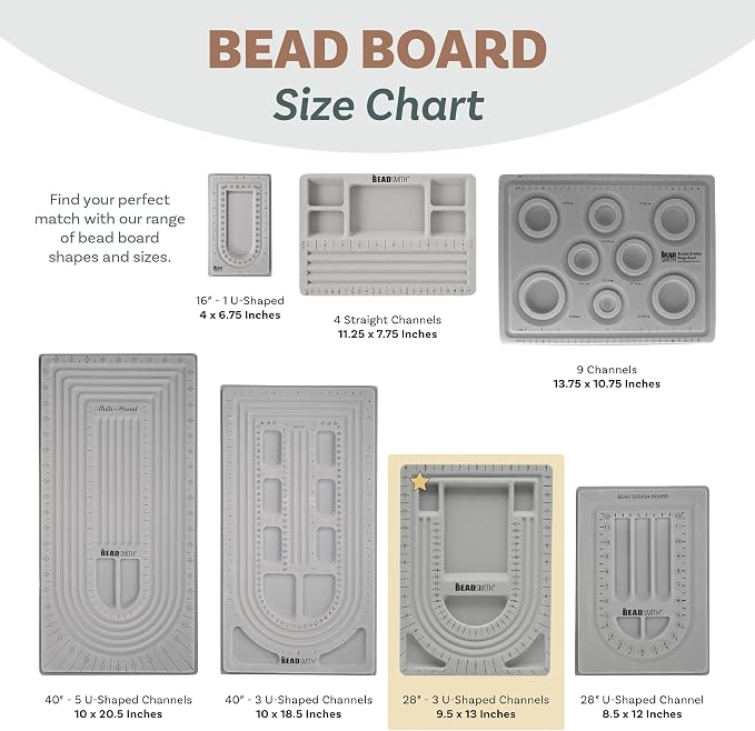 The Beadsmith Bead Board with Cover, 6 Recessed Compartments, 13.25 x 9.75 - Image 6