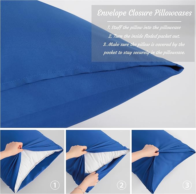 NTBAY King Pillow Cases Set of 2, 2 Pack Brushed Microfiber 20x36 Pillow Cases - Image 4