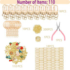 MORWLAT 281 PCS Gold DIY Keychain Making Kit Cute Bag Charm Kit 60 Charms 8 - Image 4
