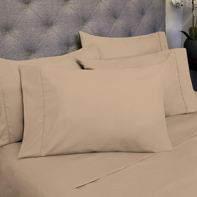 Queen Sheets Taupe - Image 9