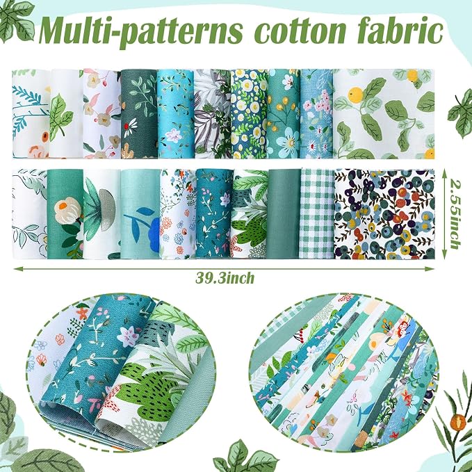Kingdder Jelly Fabric Quilting Strips, Patchwork Roll 2.55 Inch Roll up Cotton - Image 2