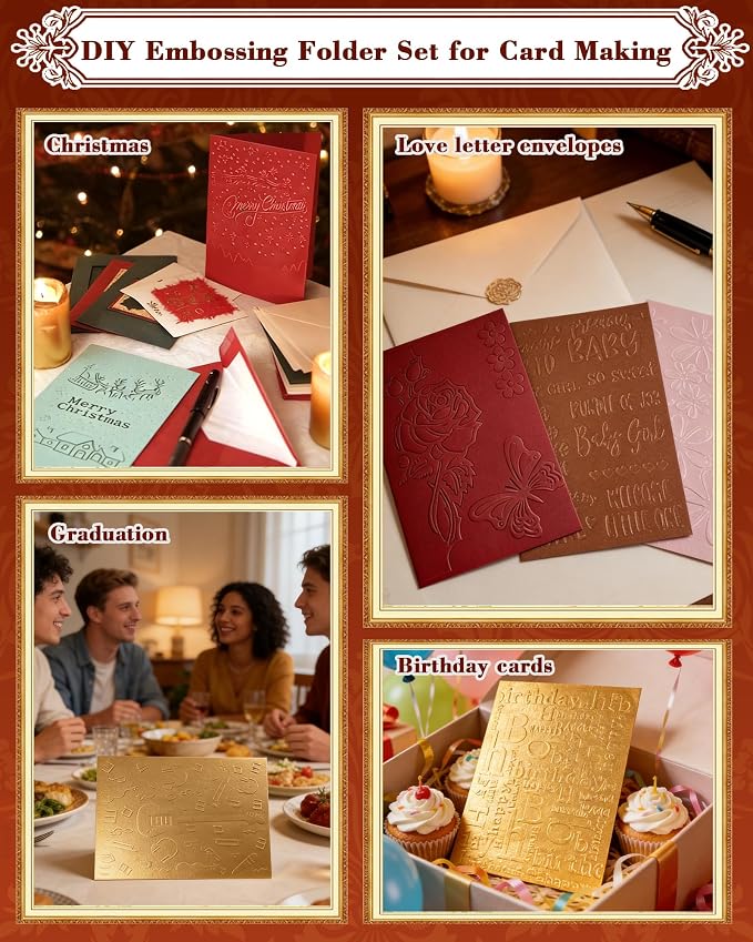 FIVEIZERO 8 Pcs Embossing Folders - Image 5