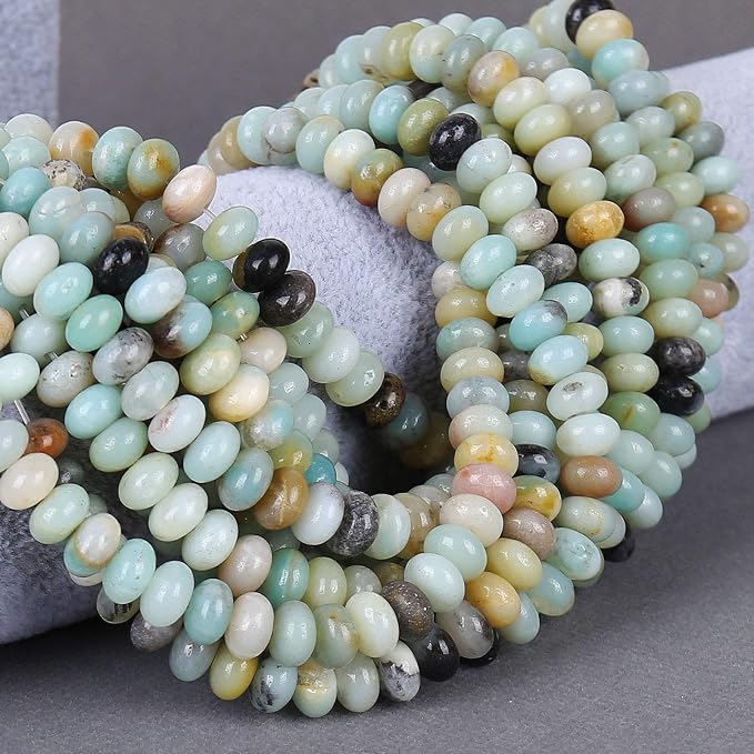 ICAI Beads 5x8mm Natural Beads Rondelle Spacer Loose Beads - Image 5