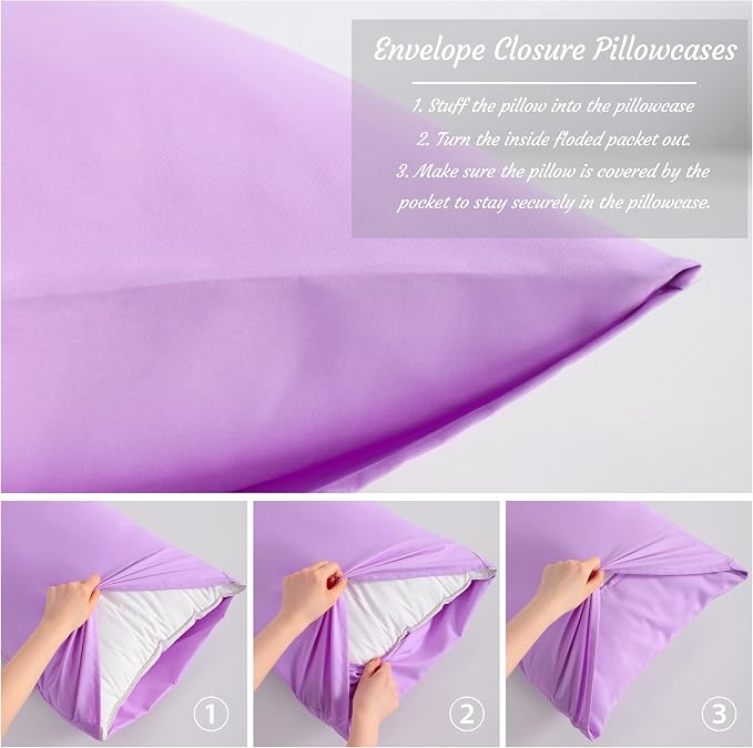 NTBAY Toddler Pillow Cases Set of 2, 2 Pack Brushed Microfiber 14x20 Pillow - Image 3