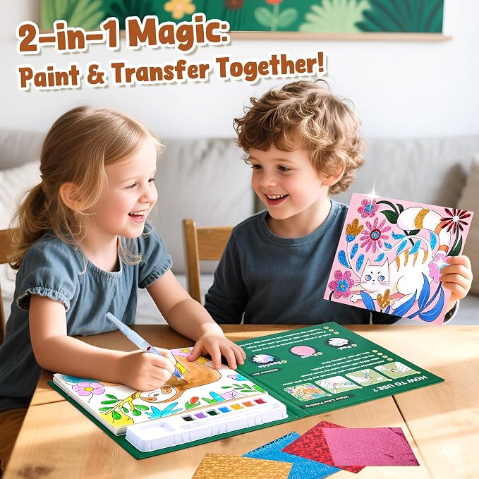 JoyCat Paint with Water Coloring Books & Shimmer Art | Art & Craft Activity - Image 2