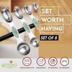 Spring Chef Stainless Steel Magnetic Measuring Spoons Set of 8 - Image 2