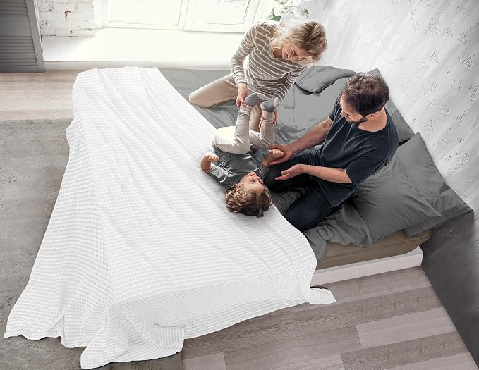 Utopia Bedding 100% Cotton Waffle Weave Blanket Big Size - Image 3