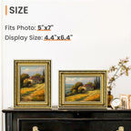 upsimples Vintage 5x7 Picture Frame, Antique Gold Frames, 2 Pack | Gold Picture - Image 3