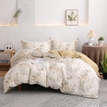 OAITE Duvet Cover Set Twin Size Floral Pattern 600 Thread Count Ultra Soft 100% by OAITE
